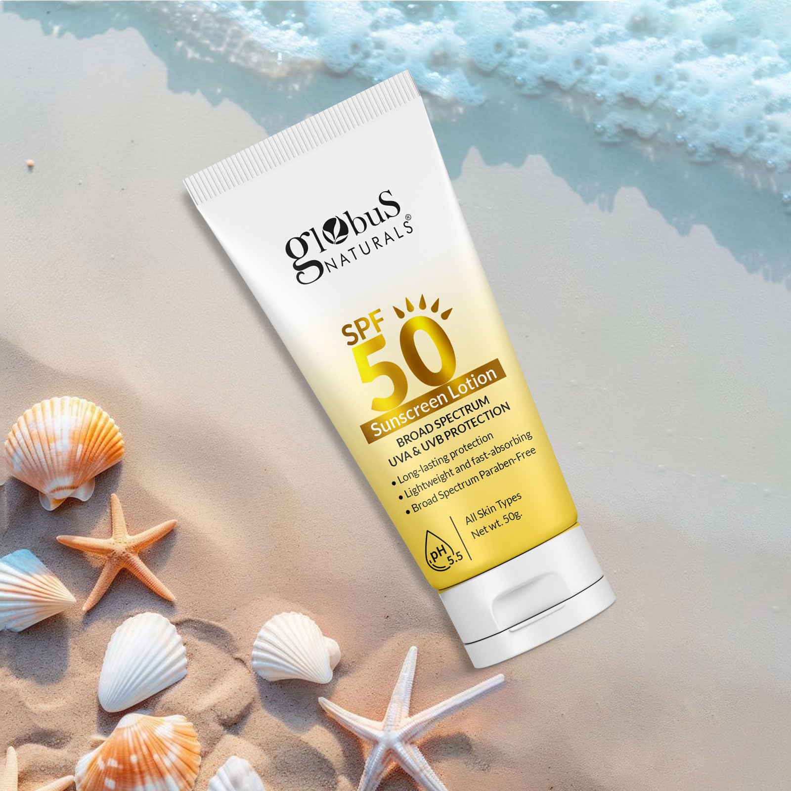 Globus Naturals Sunscreen Lotion SPF 50| Ultimate Shield Triple UVA Defense | Broad Spectrum| Hydrating, Lightweight & Fast absorbing |Safe & Non-Toxic | 50 g-picture-12