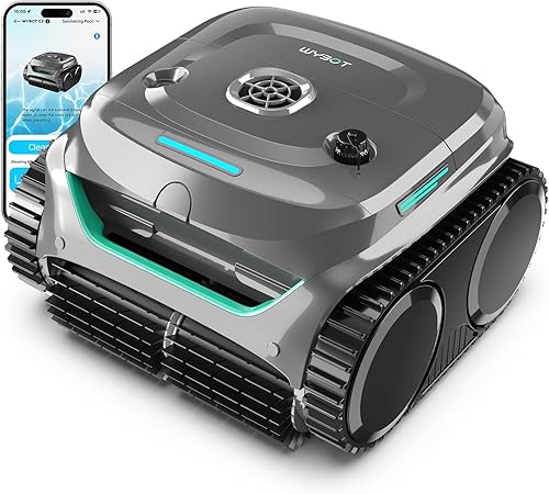 WYBOT C2 - Limpiador robótico inalámbrico para piscinas, robot de aspiradora de piscina para pared y línea de agua con filtración ultrafina, tiempo