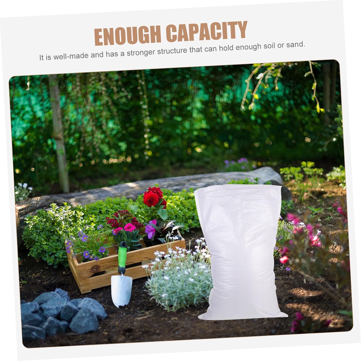 16pcs Empty Sandbags Woven Flood for for Outdoor Use Heavy Duty Material Easy Storage Non-Tear Design
