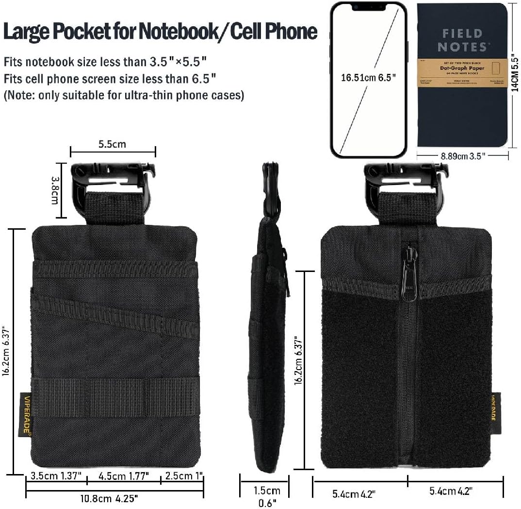 VIPERADE VE23/24/25 EDC Organizer, DIY Patch Pocket Organizer for Men, Multitool Pouch for EDC Gears - Image 2