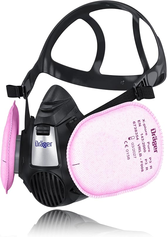 Dräger Xplore 3500 HalfFace Respirator Mask + 2x P100 Particle
