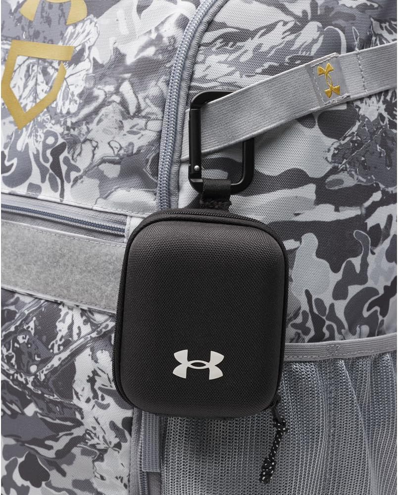 Under Armour Unisex Utility Baseball Backpack Print, (038) Steel / / Metallic Gold, One Size Fits All