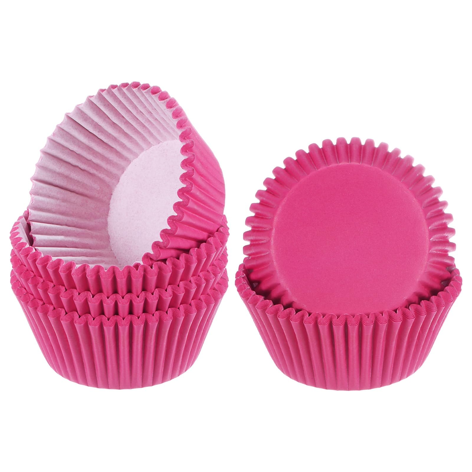 M METERXITY 100-Pack Standard Cupcake Liners for Baking, Greaseproof Cupcake Wrappers for Wedding/Birthday/Party/Christmas[Rose Red]
