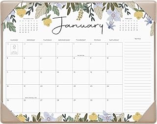 Sponsored Ad - Cabbrix Desk Calendar 2026 with Desktop Mat, Floral Desk Pad Calendar 15 x 12 Inch 18 Months Runs From Janu...