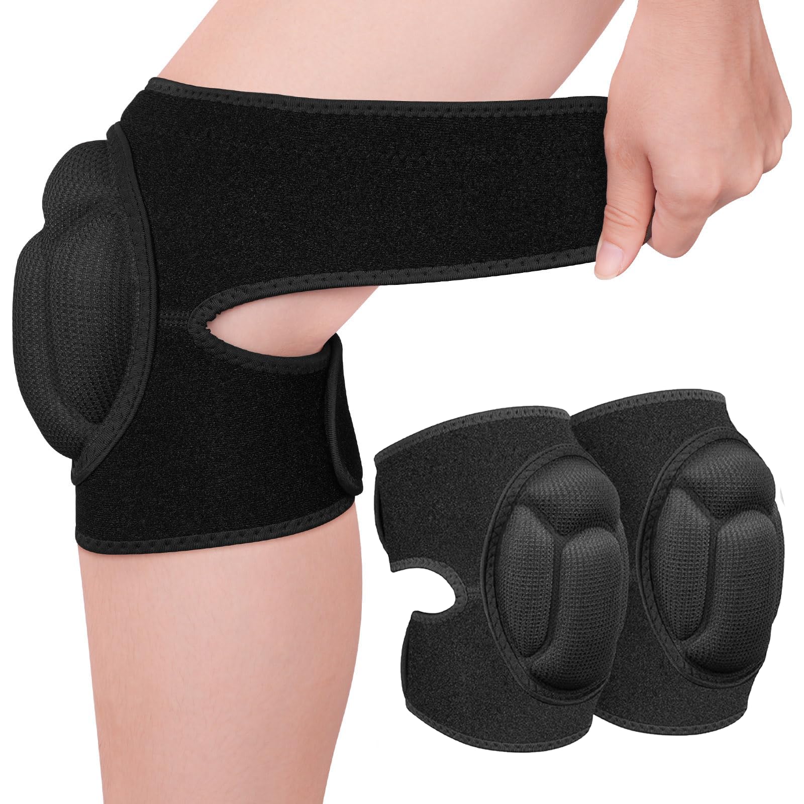 Ylinwtech (XL rodilleras multifunción,Rodilleras Deportivas,Rodilleras Deportiva Transpirable,Esponja Anticolisión Negra De 30 MM De Espesor,Para Jardinería, Limpieza, Pisos, Voleibol, Baile