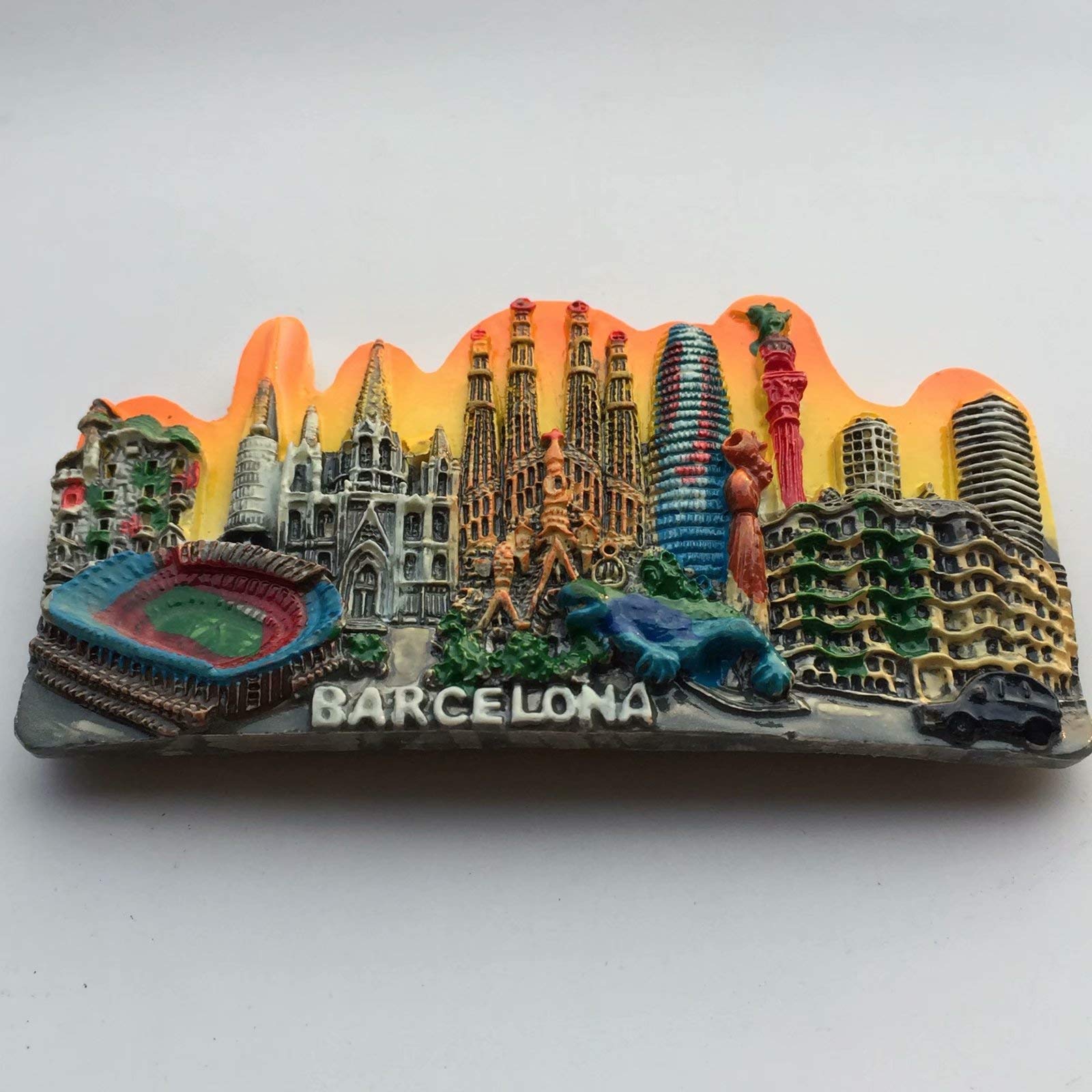 Weekino Magnete Frigorifero Barcellona 3D – Souvenir Viaggio Spagna – Poliresina 5-8 Cm