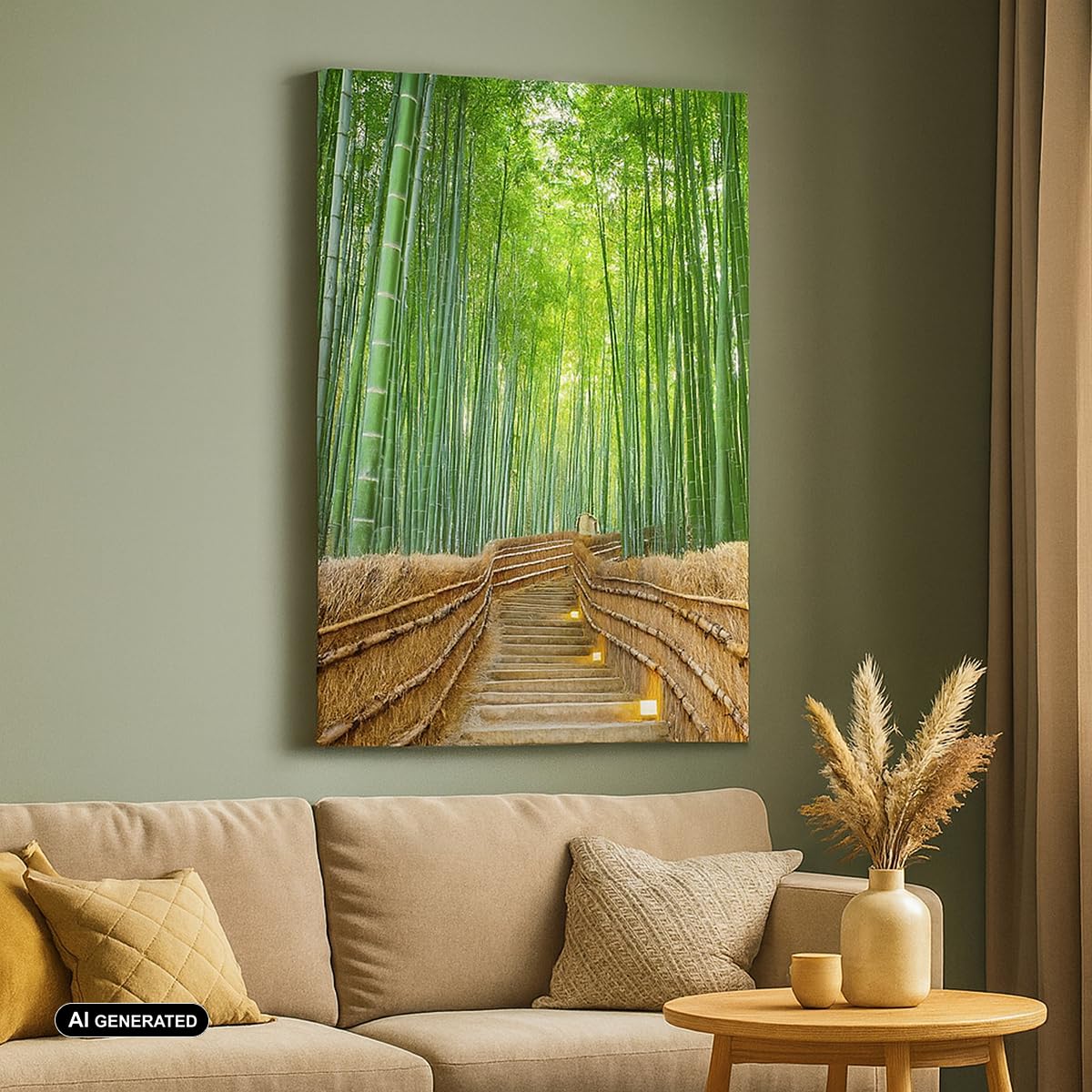 ARTTOR Bilder auf Leinwand 50x70 cm Wandbild Landschaften Wald - 3979