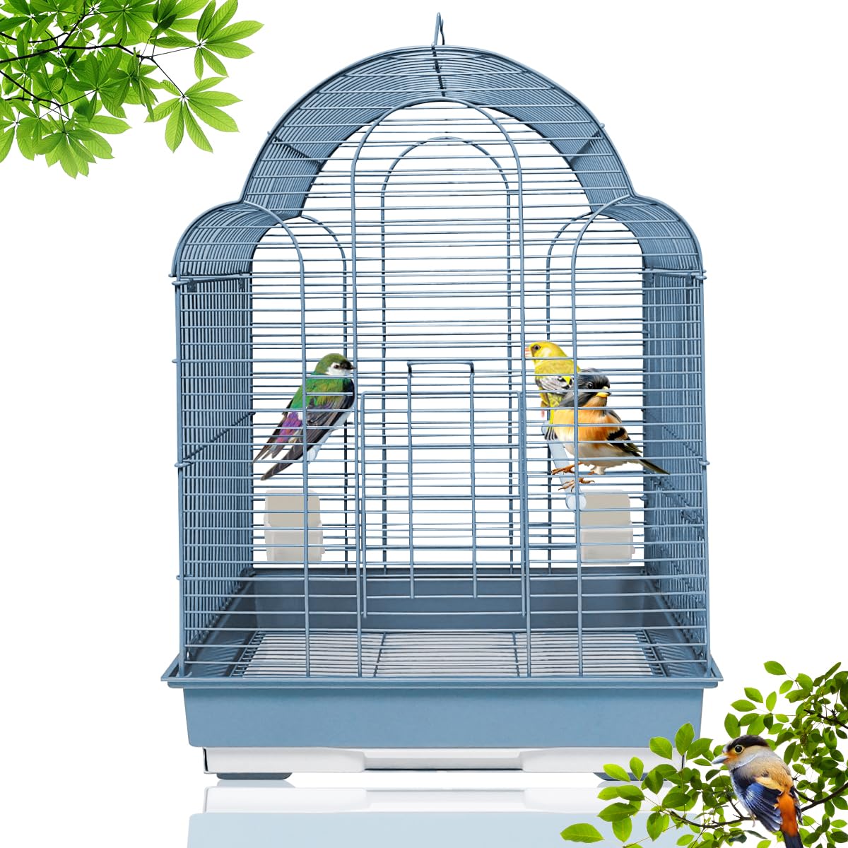 Buy Metal Bird Cage, Parrot Birdcages Parakeet Birds Carrier Indoor ...
