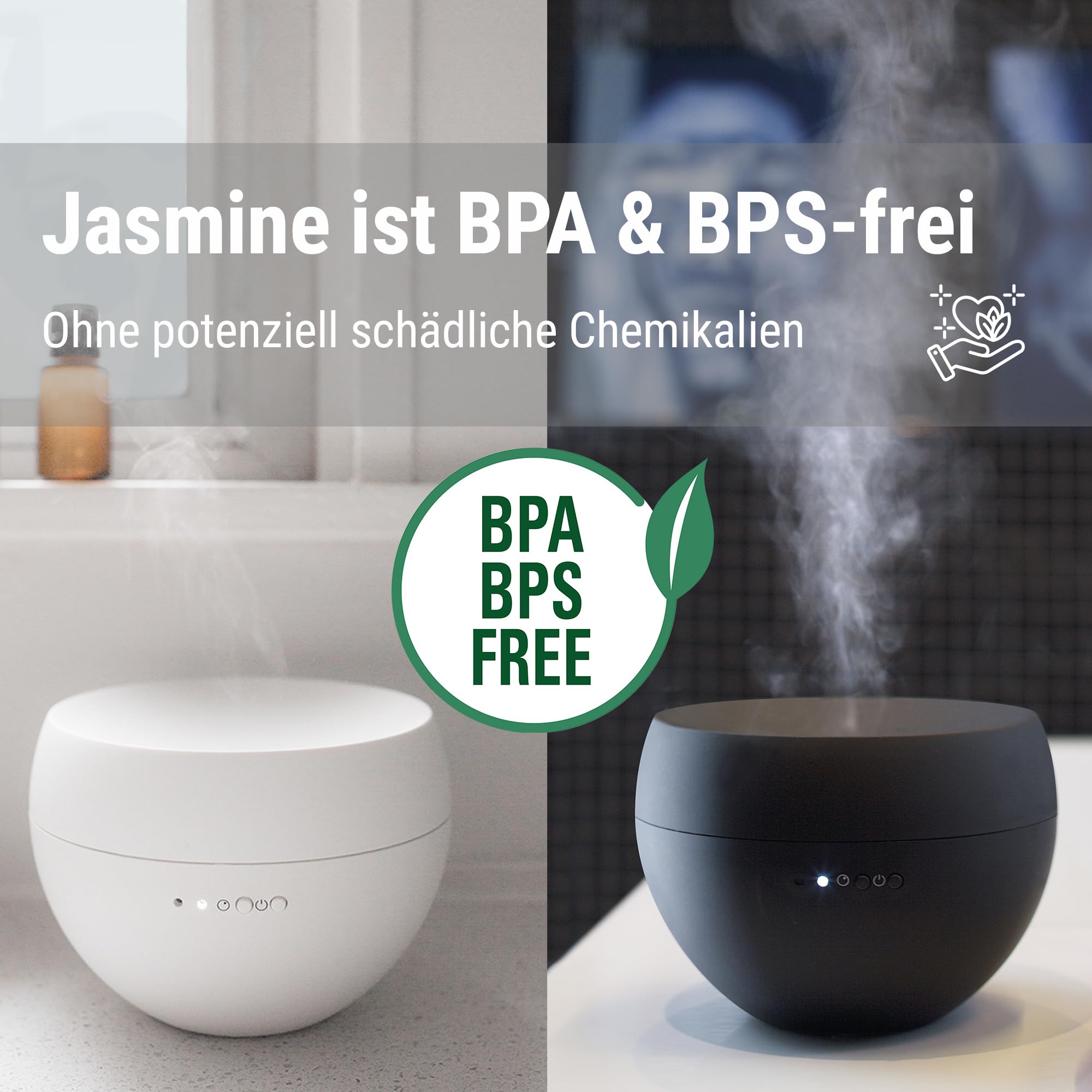 Stadler Form Aroma Diffuser Jasmine, mit Intervall-Modus, für Duftöl geeignet, 24 h Laufzeit, weiss, Weiß