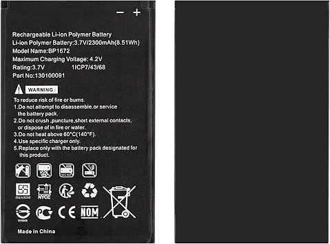 BP1672 Replacement Battery for Moxee Mifi Hotspot K779HSDL, 0 Cycle Compatible with Moxee Mifi Hotspot K779HSDL Battery