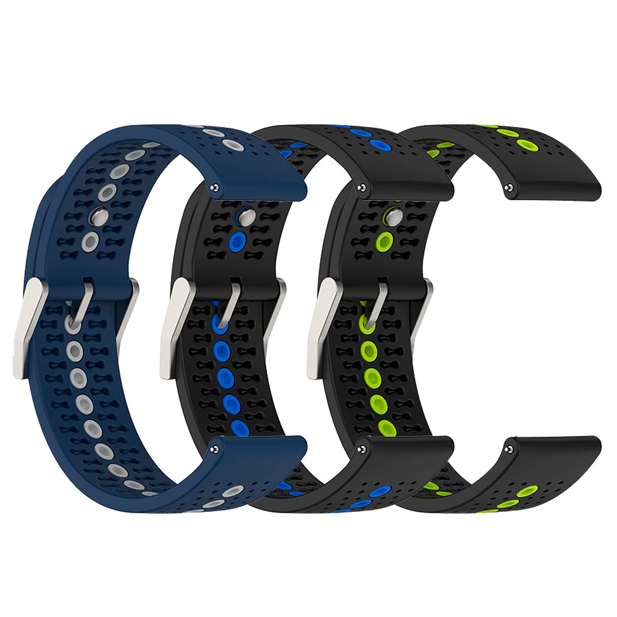 Bands Compatible with Garmin Approach S50 S42 S40 S12 Watch-20mm Air Holes Design Quick Release Bands Sport Strap Wristband Silicone for Forerunner 35/45/45s/55/158/165/245/645 Music/Venu/Galaxy-image-31