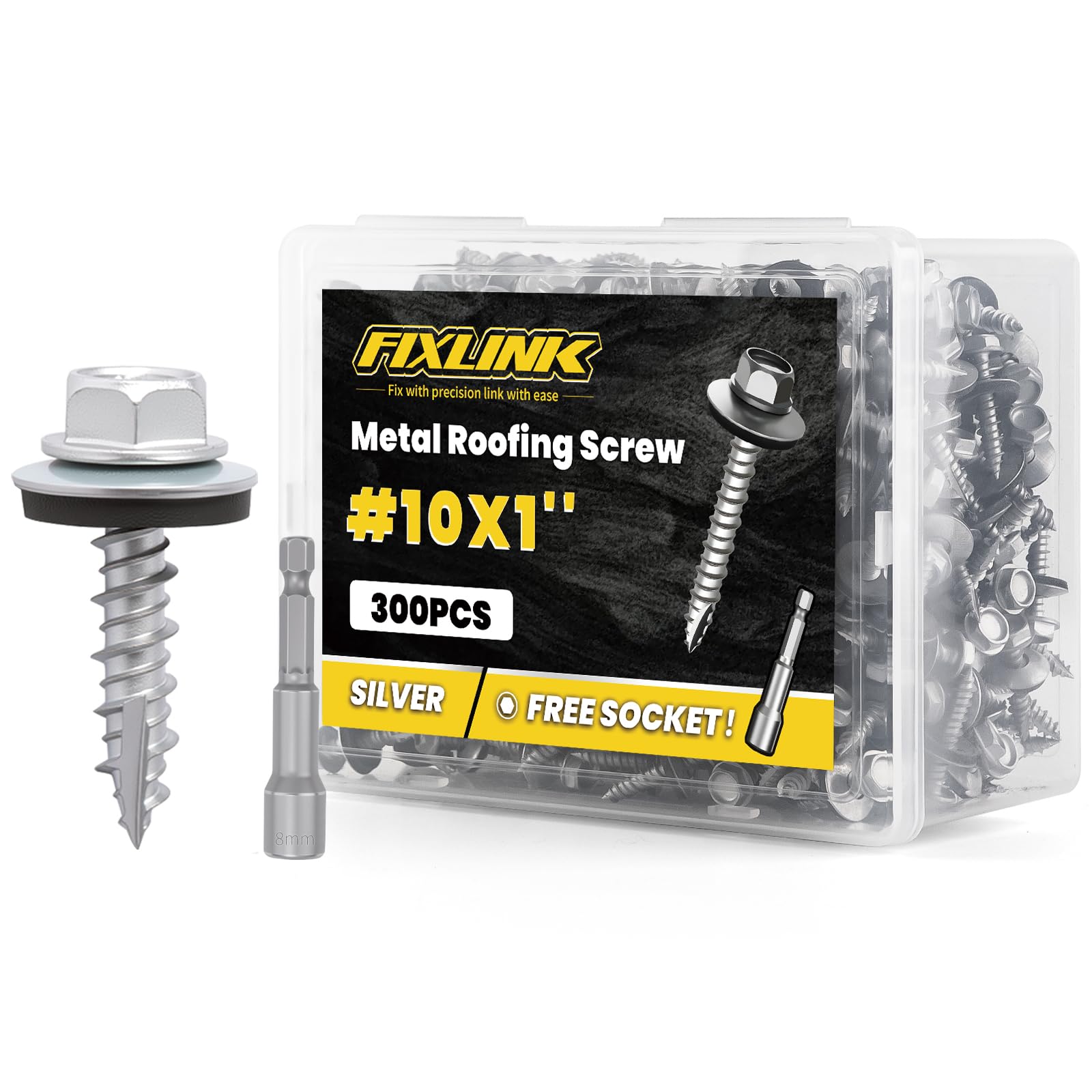 FIXLINK Metal Roofing Screws - 300 PCS -11