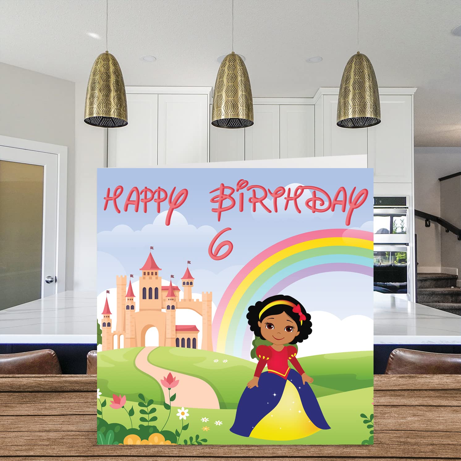 6 Inviti Di Compleanno A Forma Di Castello Incantato Per Festa Di Principessa - Biglietti A Tema Fiabesco Con Buste Rosa E Stelle Oro Per Bambine - 3
