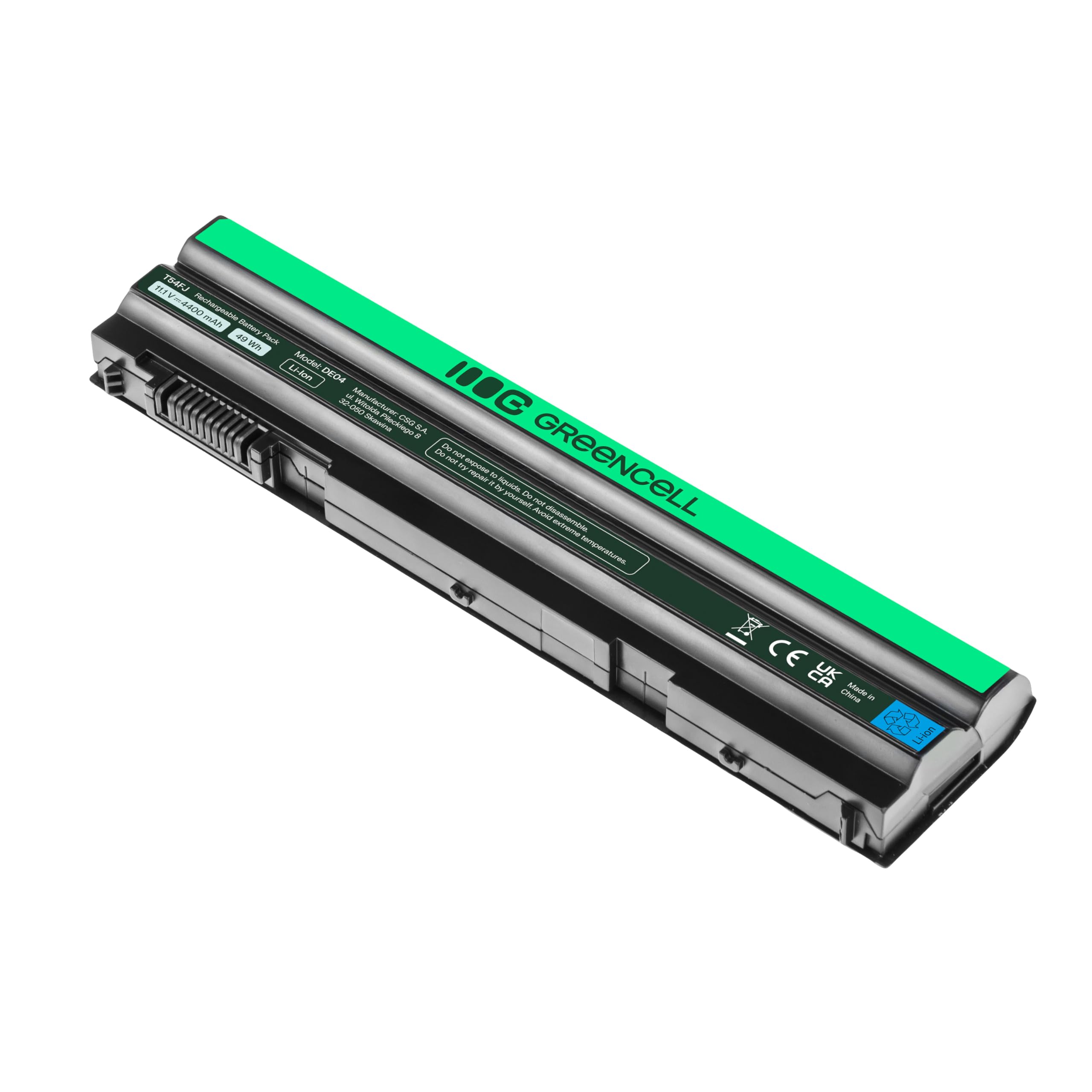 Green Cell Bateria 8858X M5Y0X N3X1D T54FJ do Dell Inspiron 15R 5520 7520 17R 5720 7720 Latitude E5420 E5430 E5520 E5530 E6420 E6430 E6430s E6440 E6520 E6530 E6540 Vostro 3460 3560 (4400mAh 11.1V)