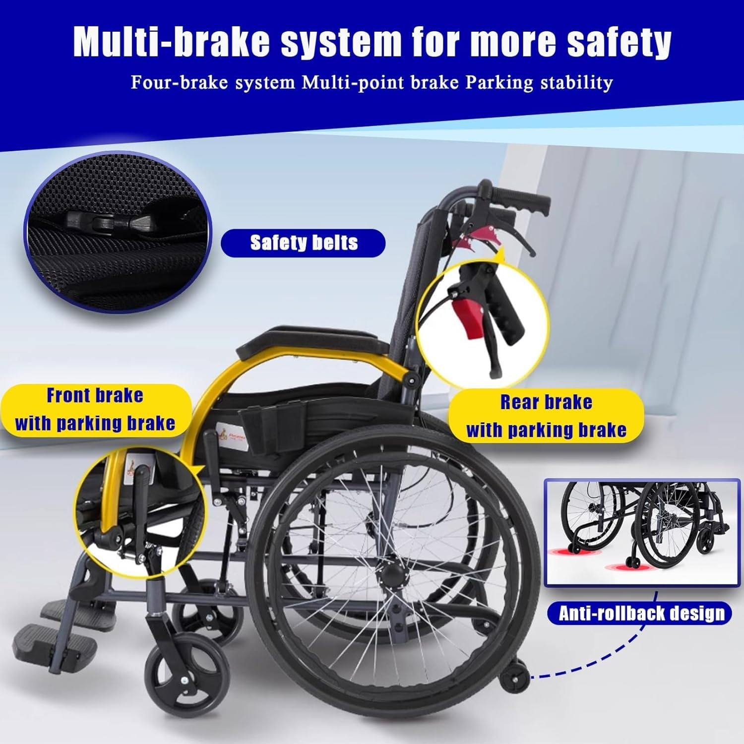 Silla De Ruedas Ligera Plegable Silla De Ruedas De Aluminio Ligera,Silla De Ruedas De Tránsito Luz Plegable,Silla De Ruedas De Viaje,Sillas De Ruedas Plegables Y Autónomas