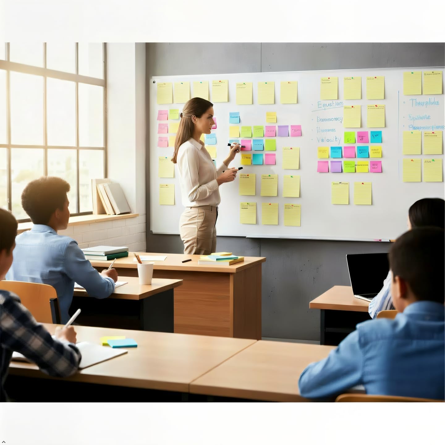 (6 Pack) Lined Sticky Notes 4x6 in,Yellow Large Notepads with Lines,Ruled Stickies Super Sticking Power,Office School Memo Note Pads,Post on Windows Doors,Recyclable,Easy to Write on,Hold Well