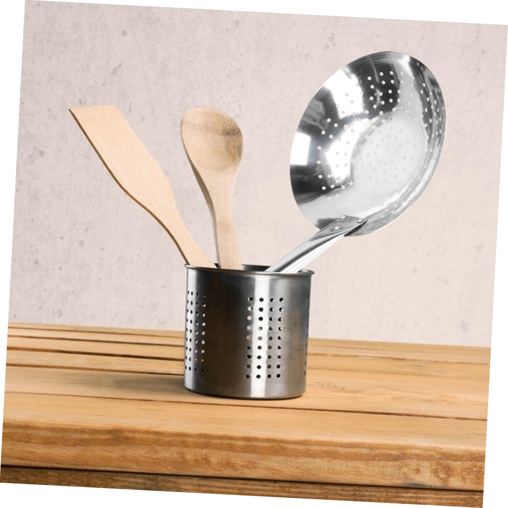 Colador de Acero Inoxidable para Cocina Herramienta Multifuncional Resistente al Calor para Escurrir Pasta Frituras y Verduras Utensilio Práctico para Uso Doméstico