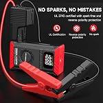 SEAMOUNT 2000A Jump Starter with Air Compressor, Portable 12V Car Battery Booster & Charger for 6.0L Gas & 3.0L Diesel, 150PSI Auto Shut-Off Tire Inflator, USB Power Bank, LED Light, Emergency Kit