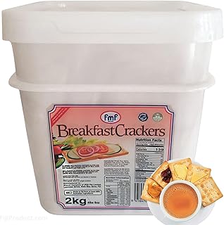 FIJI - fmf Breakfast CRACKERS (2kg Container) Simply... Delicious Anytime Cracker Snacks