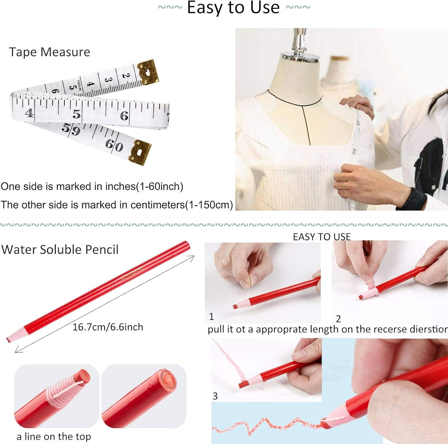 BIHRTC 8PCS T-Shirt Alignment Ruler Guide Tool to Center Designs PVC T Shirt Ruler Tshirt Ruler for Vinyl Placement Sublimation Heat Press 3pcs Sewing Fabric Pencil 1PC 60Inch Measure Tape : Arts, Crafts & Sewing