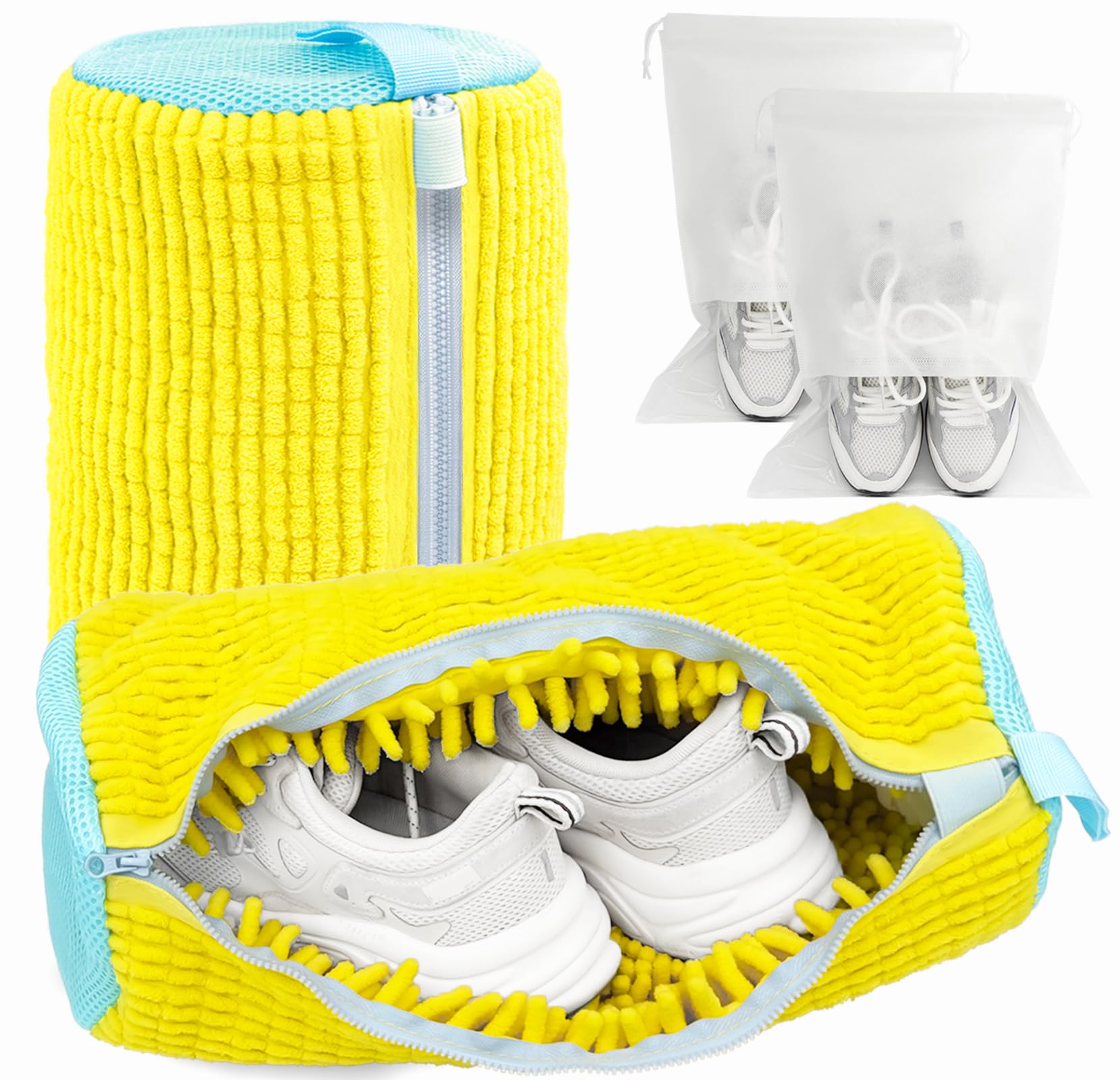 Bolsa para lavadora de zapatos, bolsa de lavandería para lavadora y secadora, bolsa de limpieza de zapatos reutilizable para tenis