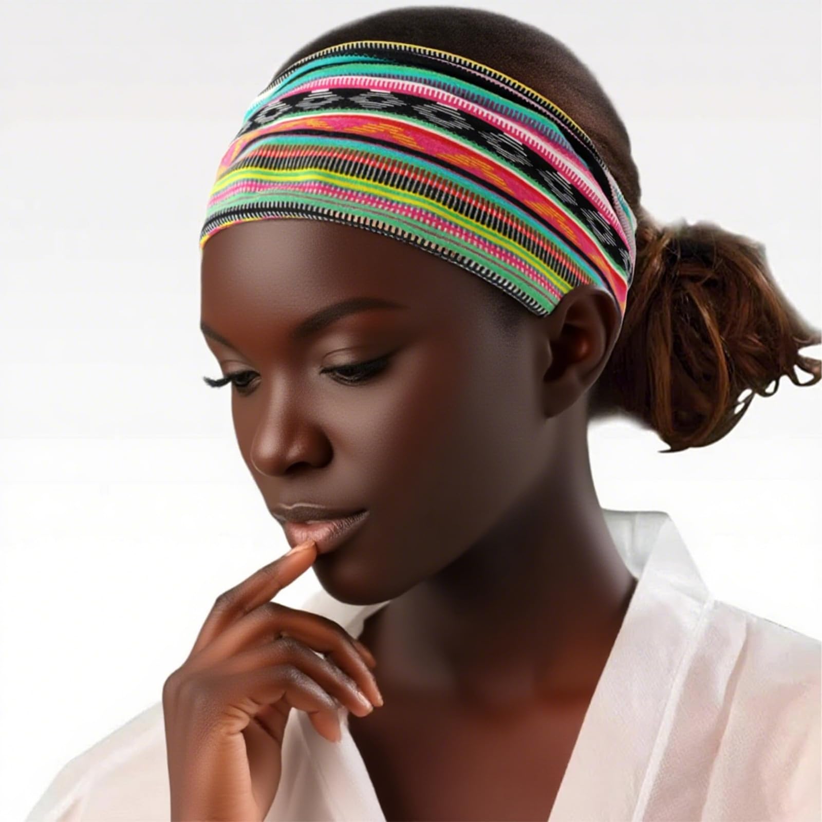 GWAWG 4 Pack Headbands for Women's Hair Wide and Thin Elastic Boho Tie Dye Knotted Hairbands,Our Ladies Headbands Blend Vintage Style with Practicality.Casual Outings,Festivals and as Women's Fashion - Image 4