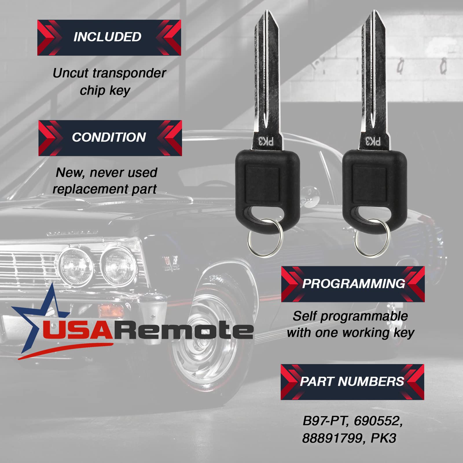 Llavero Repuesto Chevy Gmc Llavero Inteligente De Repuesto Para Chevy Y GMC - Llave En Blanco Para Programación - GM Parte 22984995 Pantalla 14 Pro
