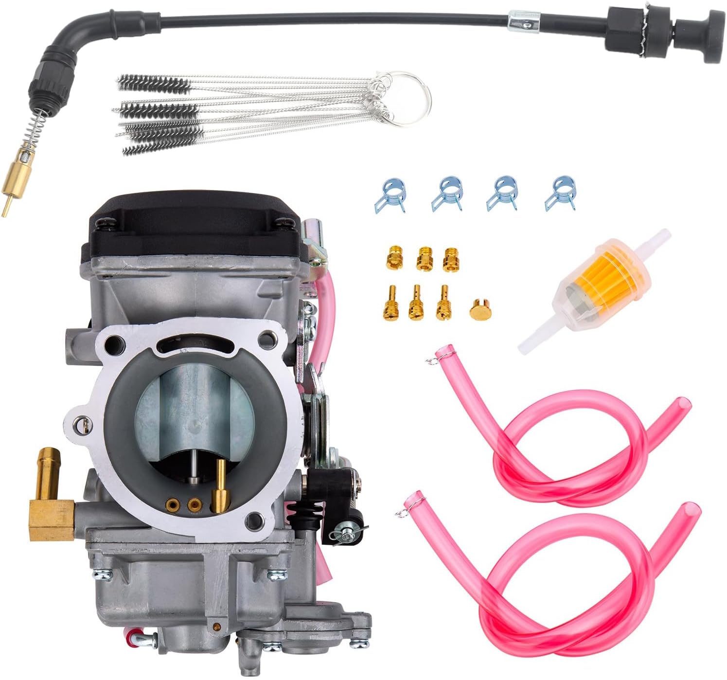 CV40 Carburetor with Choke Cable fits Harley Davidson Dyna Electra Glide Fatboy Softail Sportster 1200 XLH1200 Sportster 883 XL883 XLH883