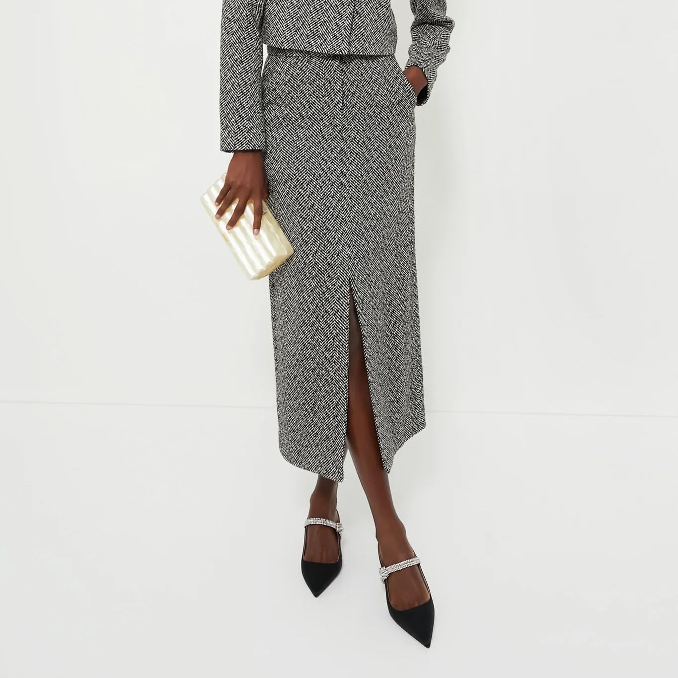 Heeled Mules for Women Closed Pointed Toe Rhinestone Pumps Kitten Heels Slip on Comfortable Dressy Party Wedding - Image 7