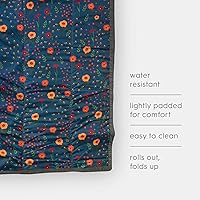 Vista 6 de Little Unicorn - Manta para exteriores, diseño de amapolas de medianoche, 100 % poliéster, impermeable, fácil limpieza y transporte, para bebés