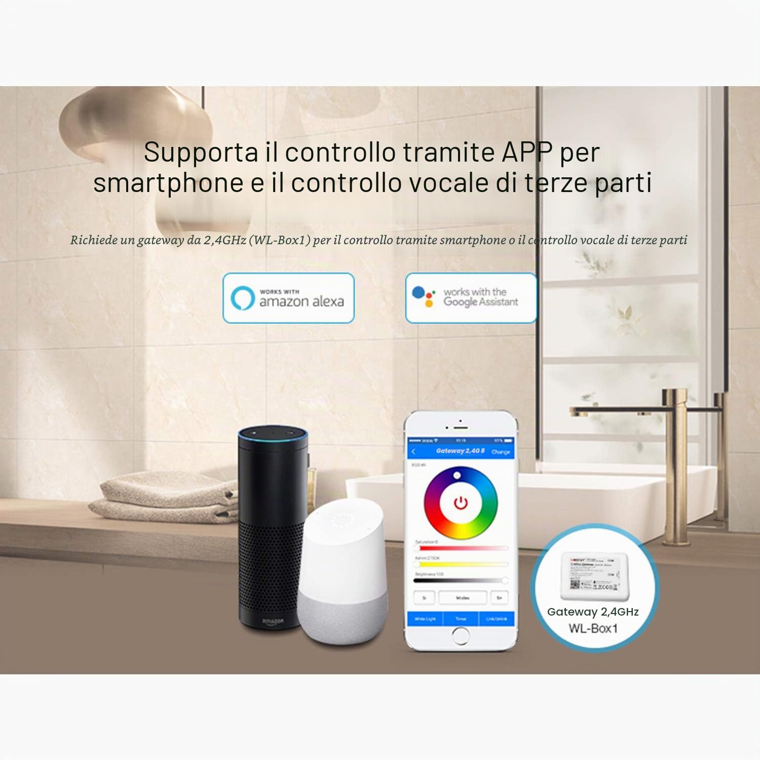 LIGHTEU®, Miboxer 4x 6W GU10 RGB + CCT LED Spotlight che cambia colore e CCT WW CW Temperatura regolabile con un telecomando (4x FUT106 + FUT092)