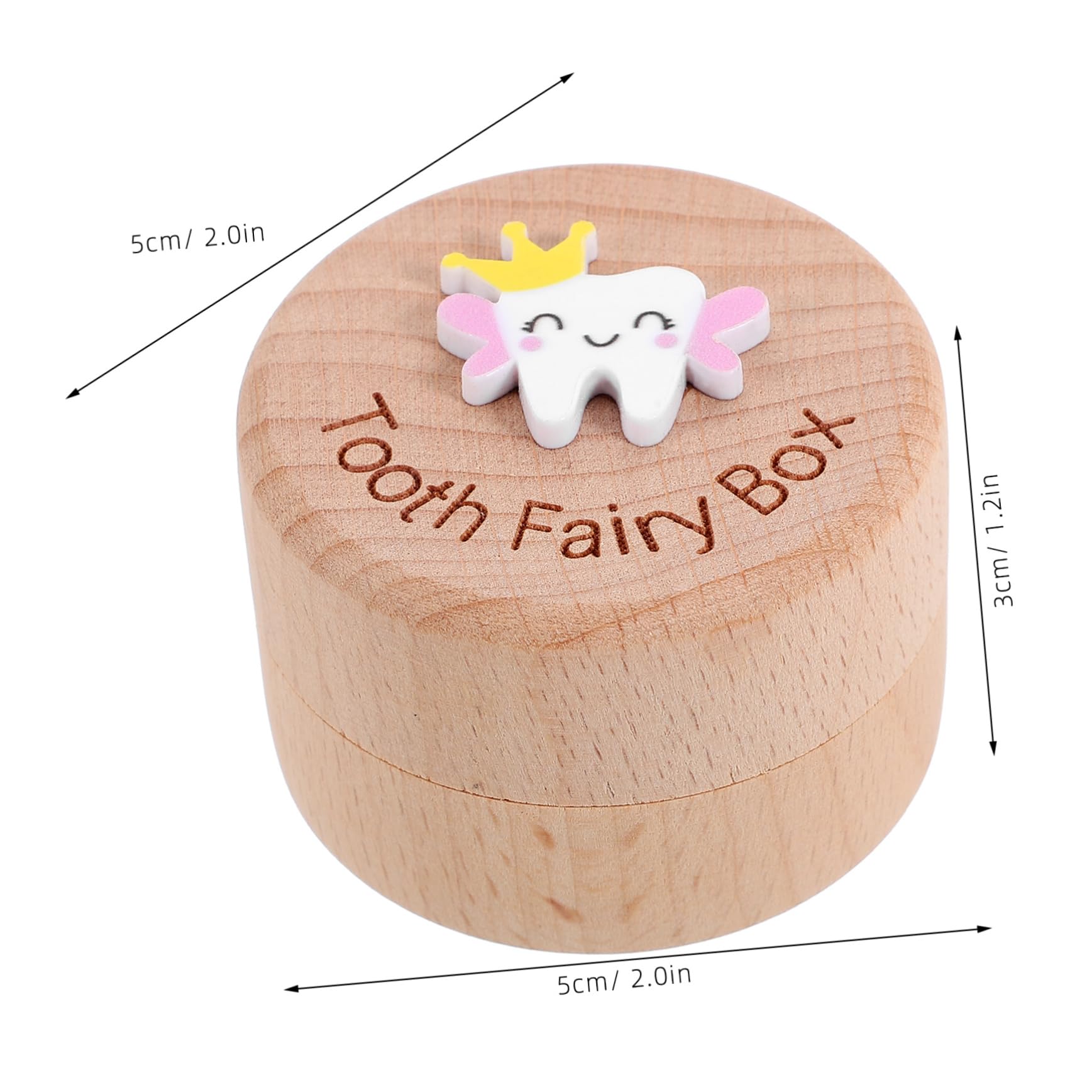 PRETYZOOM Baby Changing Teeth Saver Boys and Girls Tooth Saver Adorable Wooden Design Easy to Clean