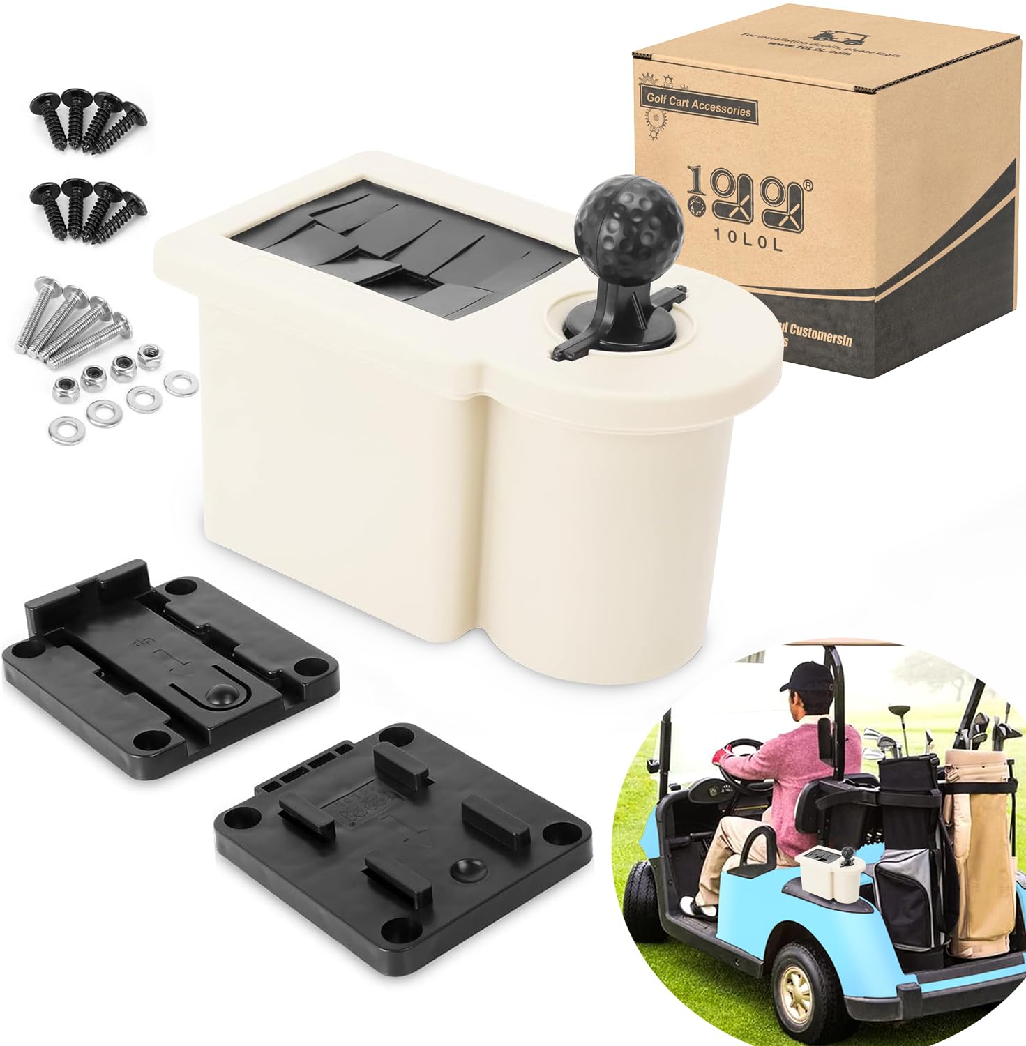 10L0L Kit di pulizia per mazze da golf cart e kit di pulizia per mazze da golf staccabili, per EZGO CLU b Car Yamaha