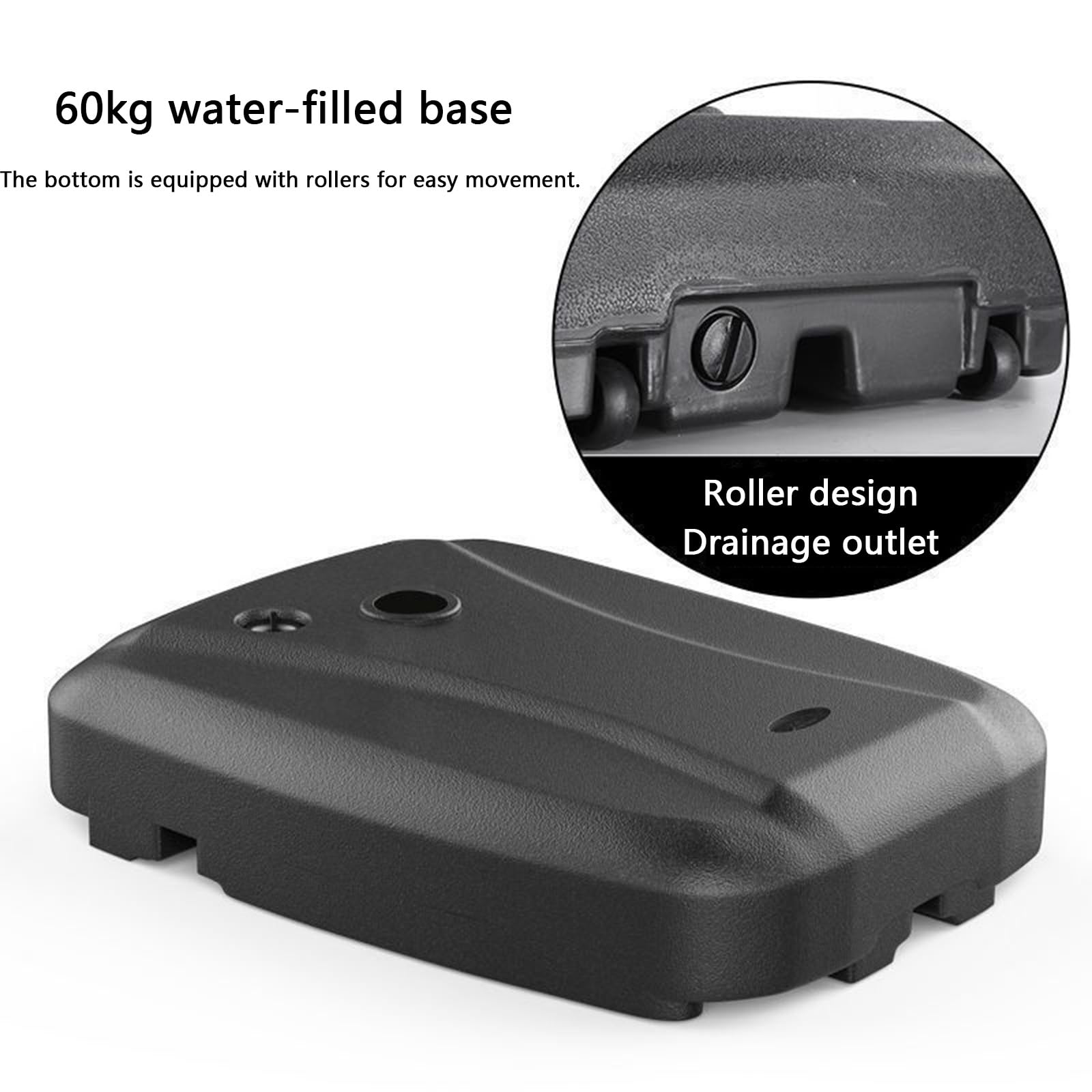 Questa Base per ombrellone da Esterno a Bordo Piscina, Supporto per ombrellone Pesante riempibile Fino a 60 kg, Base