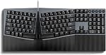 Perixx PERIBOARD-535BR Wired Ergonomic Mechanical Split Keyboard - Low-Profile Brown Tactile Switches - Programmable Feature with Macro Keys - Compatible with Windows and Mac OS X - US English, Black