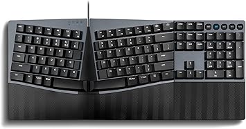 Amazon.com: Perixx PERIBOARD-535BL Wired Ergonomic Mechanical Full-Size ...