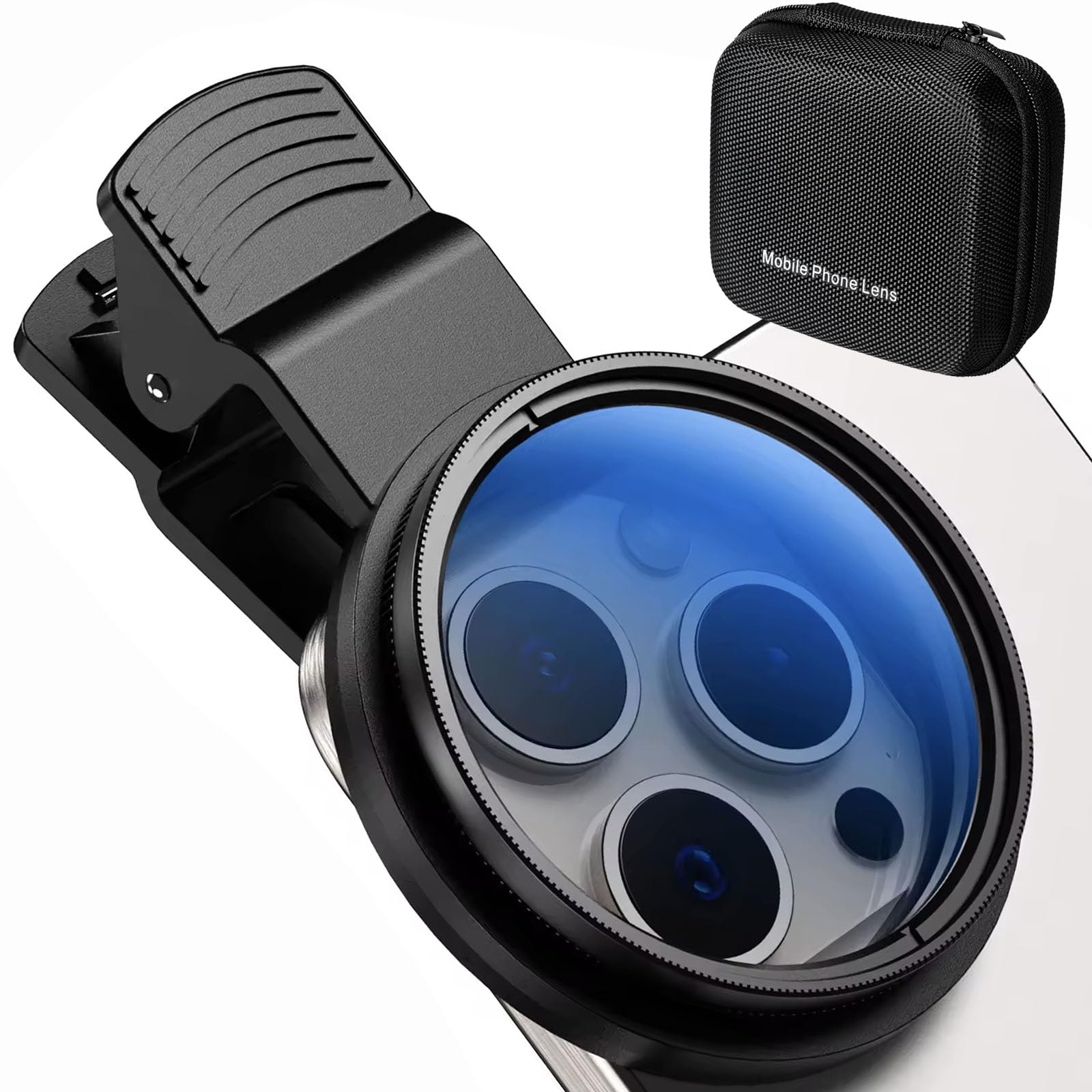 52mm CPL Filter for Phone/DSLR, HD Circular Polarizer Polarizing Filter with Universal Clip, Lens Attachment for iPhone 16 15 14 13 12 Samsung Galaxy