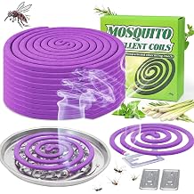 20 Pack Mosquito Repellent Coils, Natural Citronella Incense for Patio & Outdoor - 7 Hour Long Lasting Bug Repellent for Yard, Camping & Deck - with 1 Holder 2 Stands