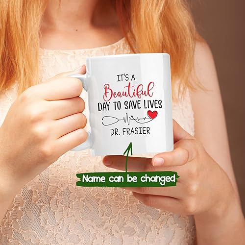 Miniatura 21 de Tazas personalizadas del mejor médico del mundo, tazas de café personalizadas con nombre, tazas de té personalizadas para médico, regalos de Taza