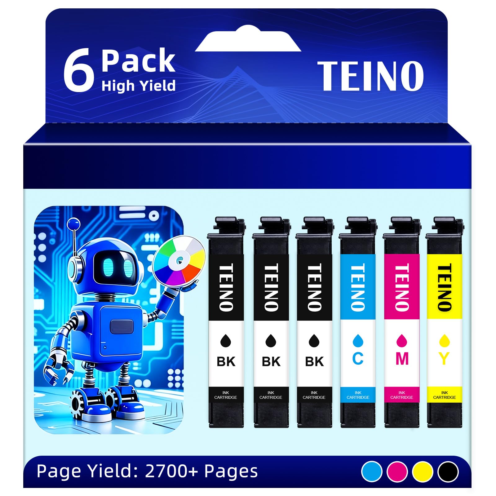 Photo 1 of TEINO Remanufactured Replacement for Epson 232 232XL Ink Cartridges for Expression XP-4200, XP-4205, Workforce WF-2930, WF-2950 Printer (Replacement for Epson 232XL Ink Cartridges Combo Pack 6)