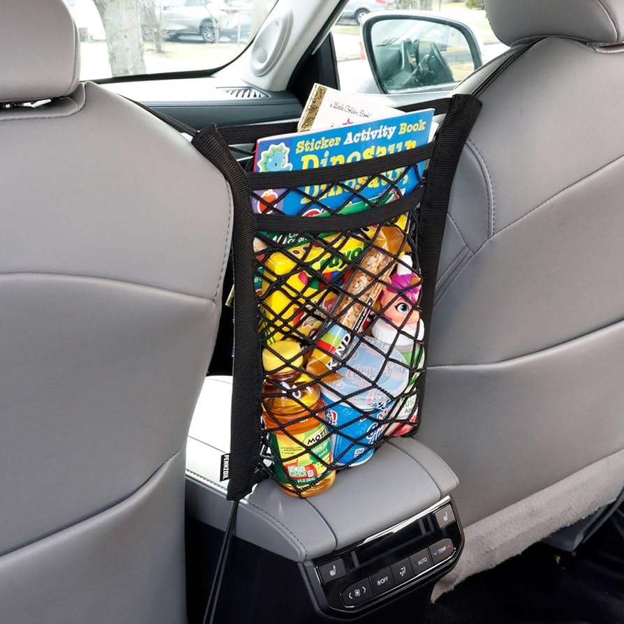 Car Storage Net, Elastic Car Net Pocket, Car Seat Organiser, Stretchable Elastic Storage Net For