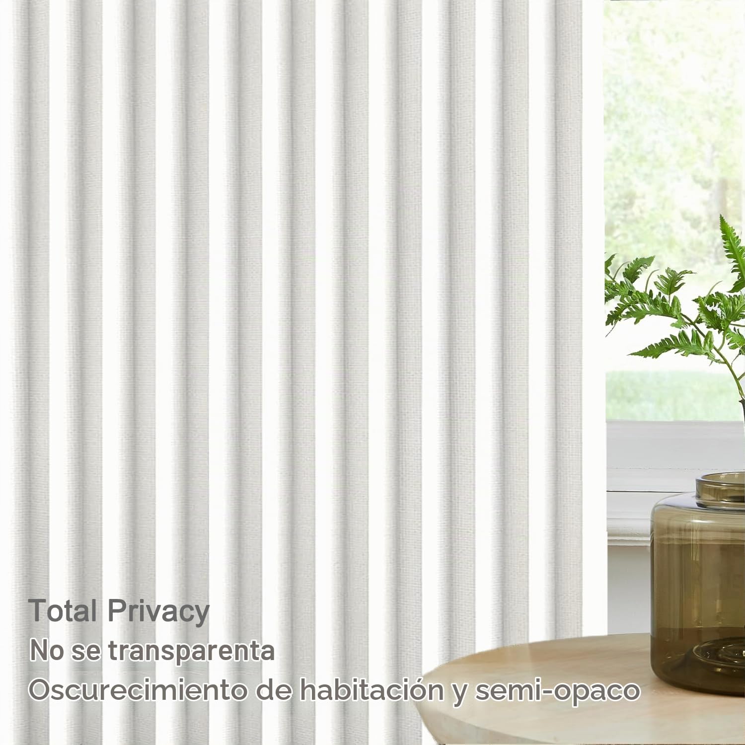 Cortinas Plisadas Invisibles aíslan del frío y del Calor, Ideales para Separar Habitaciones.-White- W180xH200cm