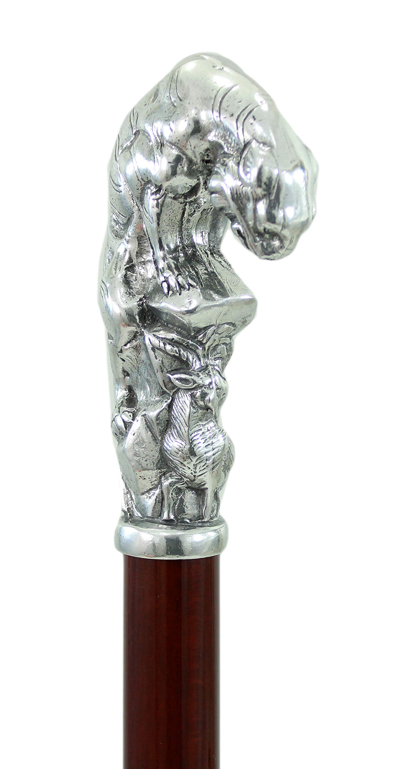 Cavagnini Bastone da Passeggio in Legno di Faggio con Manico in Peltro – Eleganza Made in Italy