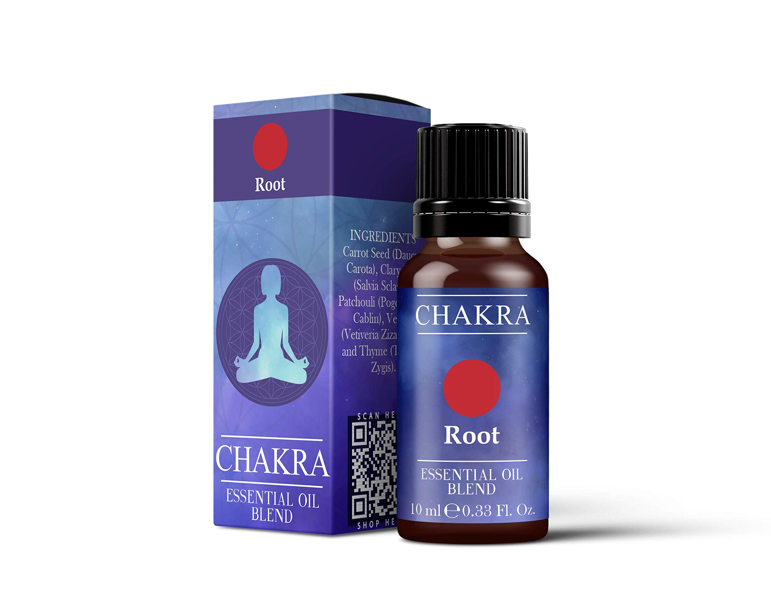 Mystix London | Root Chakra Essential Oil Blend 10ml | Earthy Woody Aroma | Patchouli Pogostemon Cablin Vetiver Vetiveria Zizaniodes