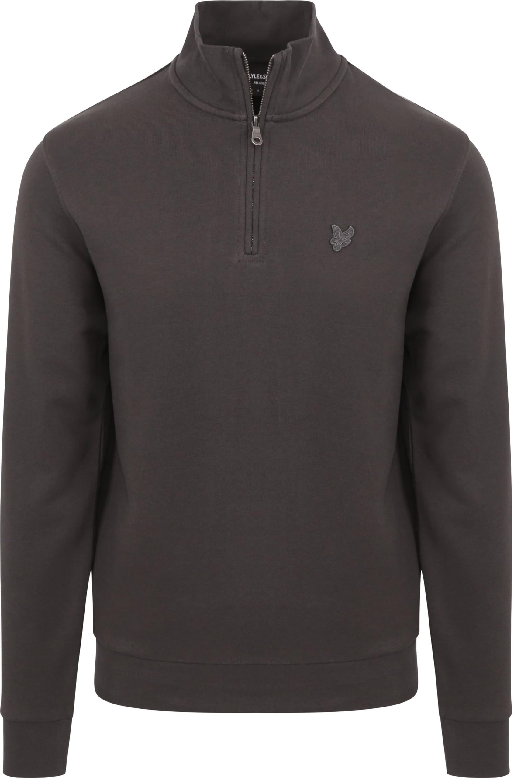 Lyle & Scott Tonal Eagle 1/4 Zip Sweatshirt Gunmetal Xxl