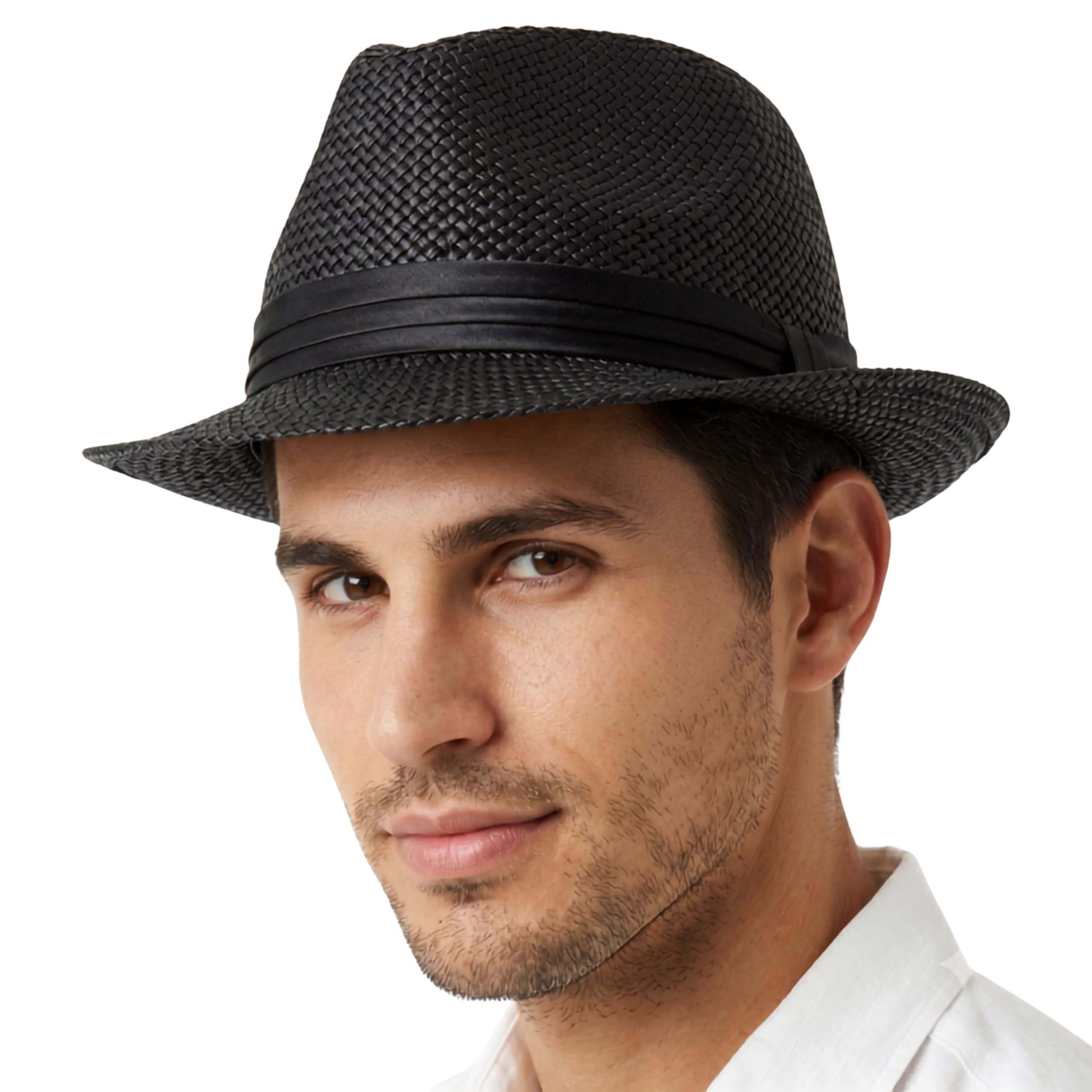 RR Design Fashion Black Trilby Hat/Fedora Hat Stylish Hat for Men-picture-36