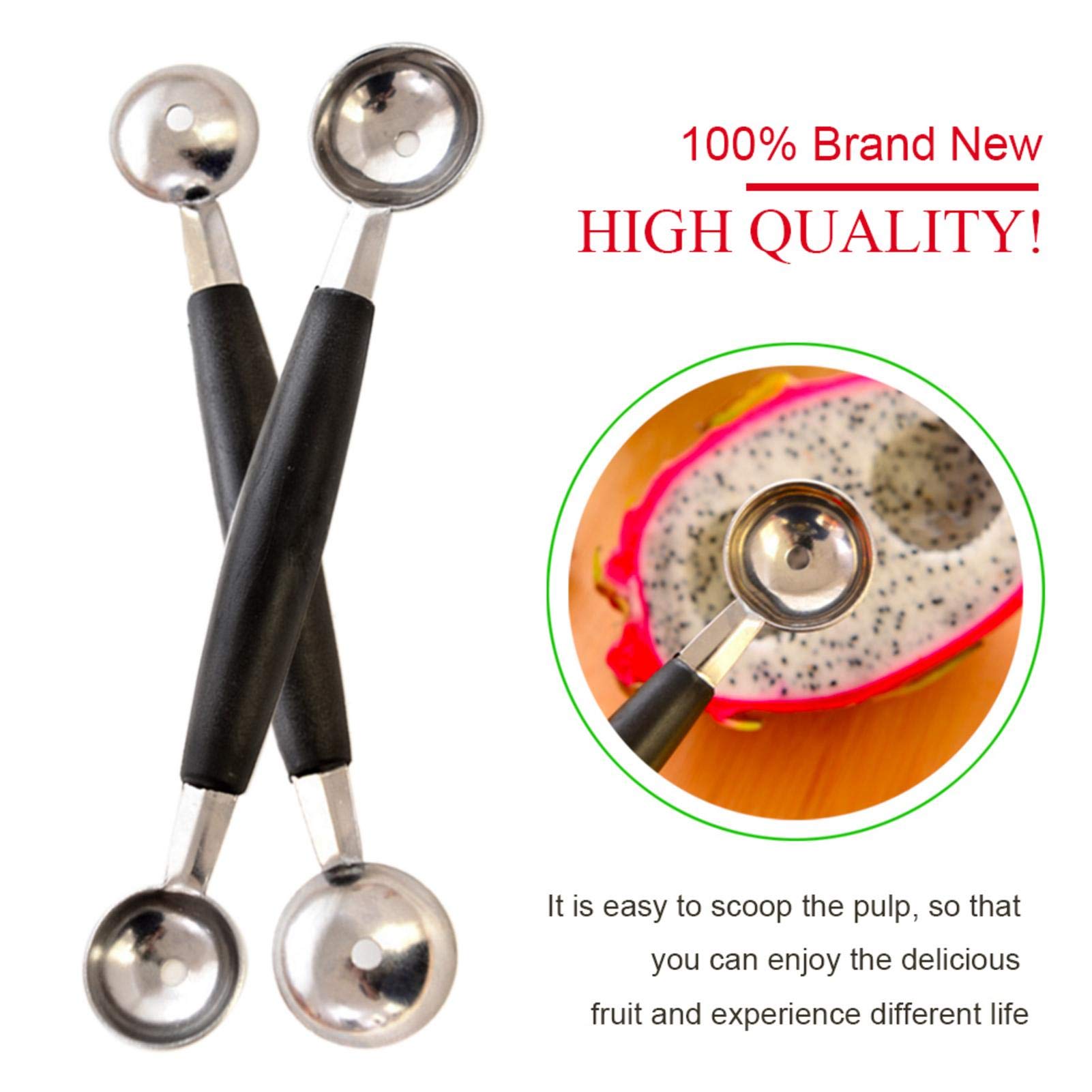 2-teiliger Melonenausstecher Edelstahl - Fruchtkugel-Schöpfer Für Obstsalat
