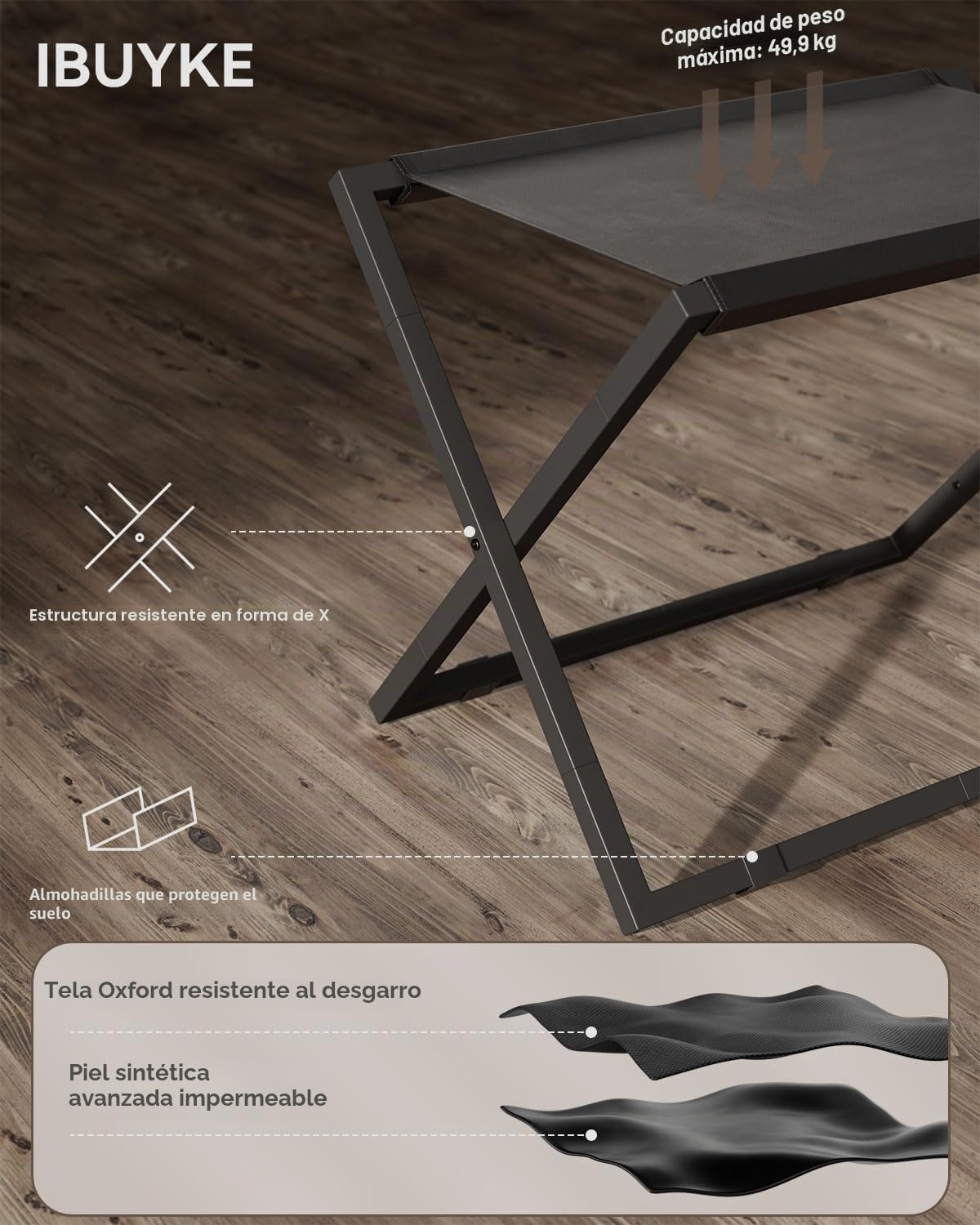 IBUYKE Luggage Rack for All Suitcase Sizes,Foldable Suitcase Stand,Metal Luggage Holder,Easy to Assemble for Bedroom Living Room Hotel,Black TLR001B-2