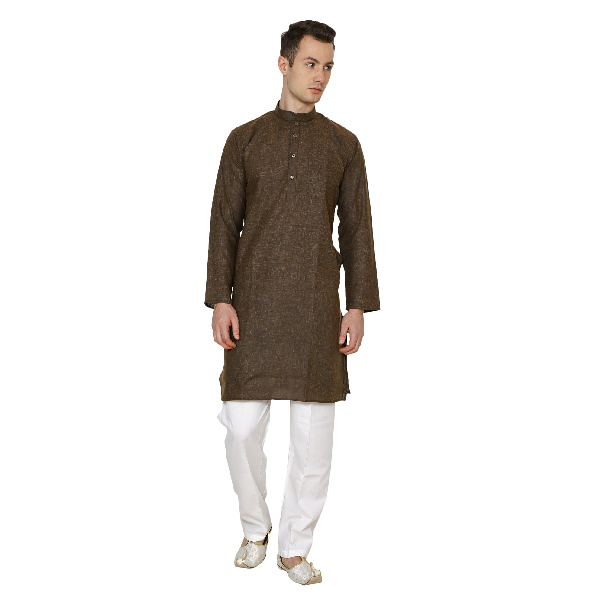 royal kurta Men's Cotton Linen Kurta Pyjama-picture-7