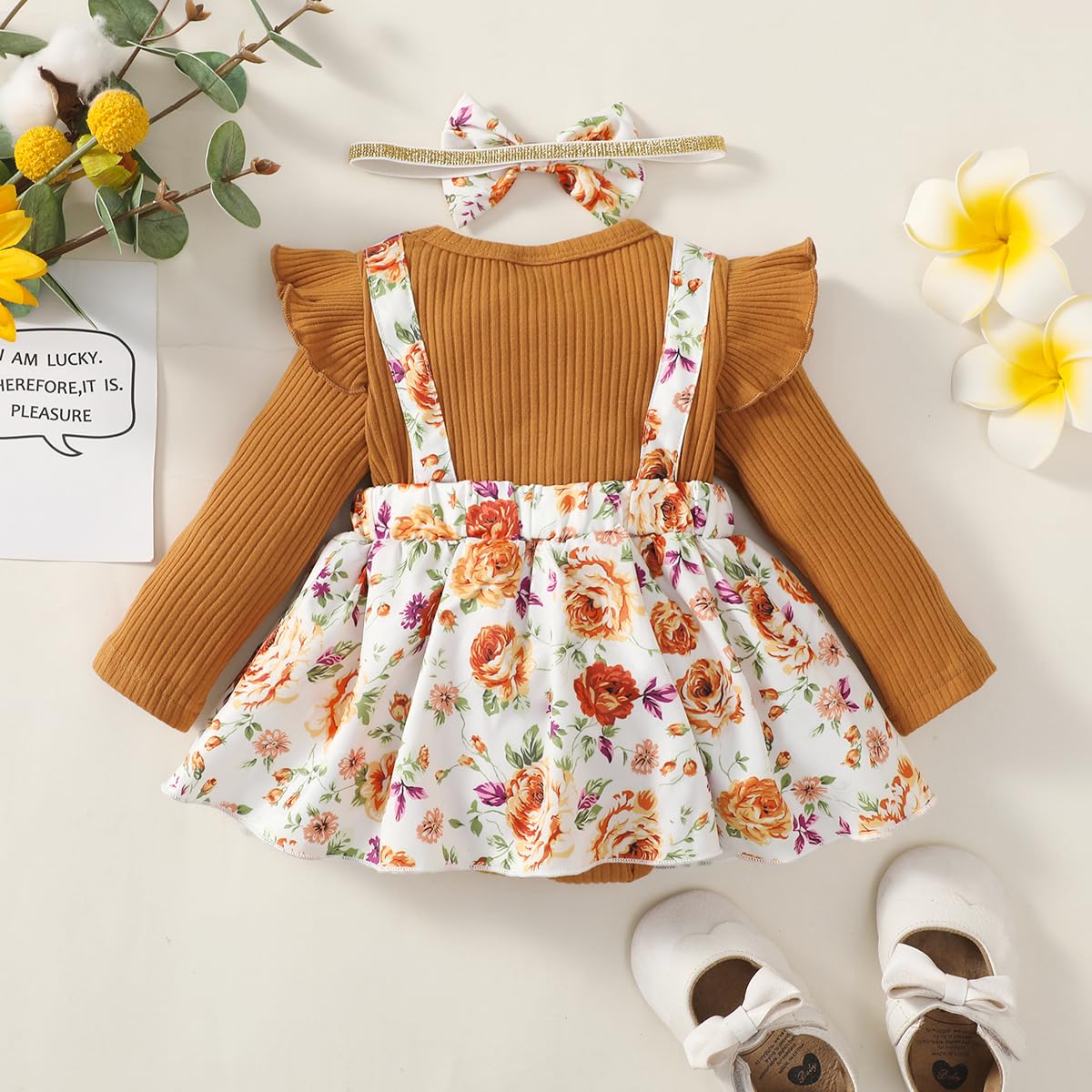 Niemowlęta noworodka dziewczynka długie rękawy kwiaty śpioszki w kratę paski sukienka jednoczęściowy strój Playsuit bodysuit, casualowa sukienka na urlop